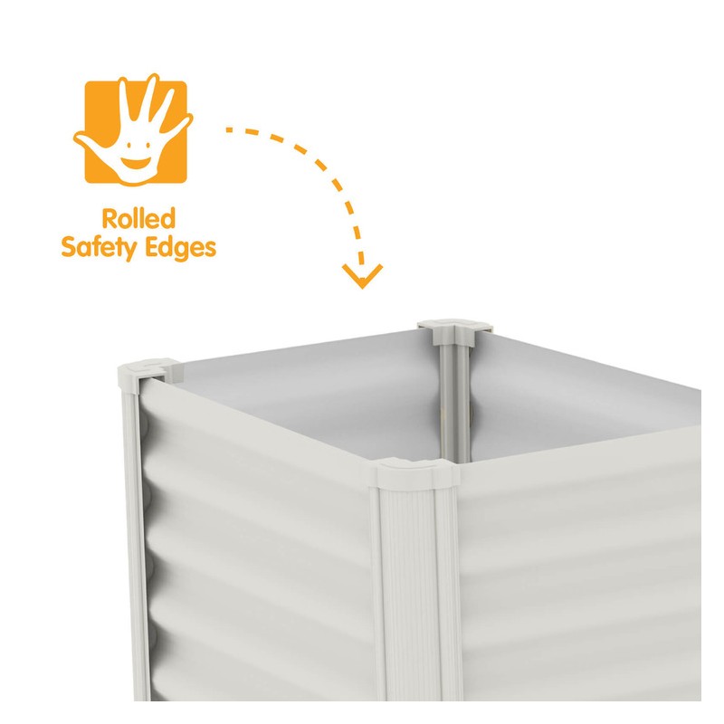 Absco The Organic Garden Co. Hakea 1.8x1x1.3 Metal Kids Garden Bed - Surfmist (AB1313)