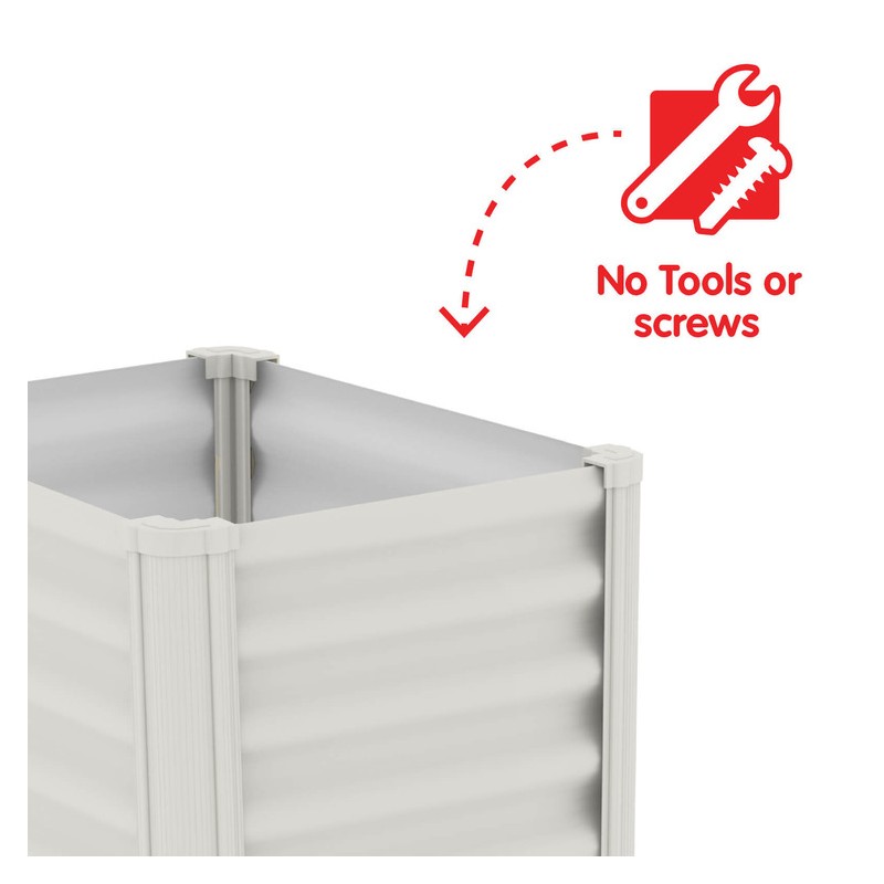 Absco The Organic Garden Co. Hakea 1.8x1x1.3 Metal Kids Garden Bed - Surfmist (AB1313)