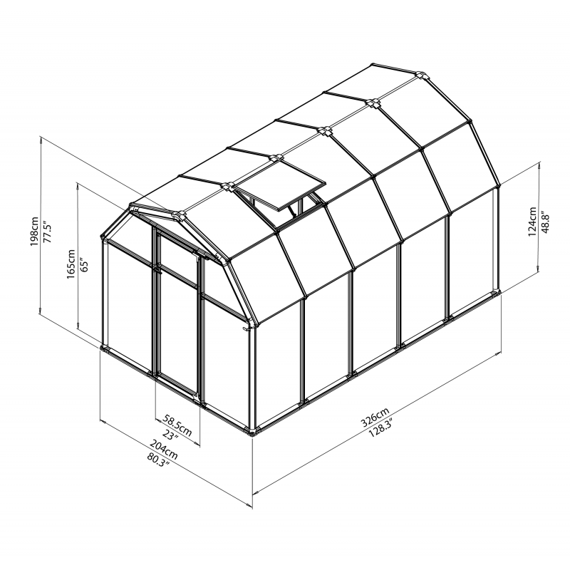 Rion  6x10 EcoGrow 2 Twin Wall Greenhouse Kit (HG7010)