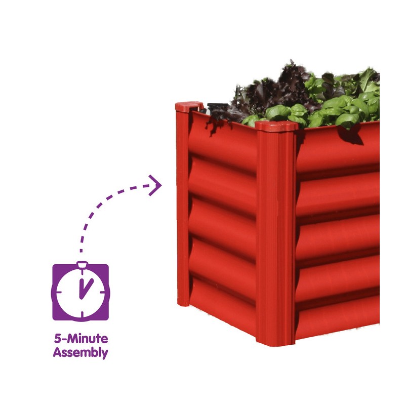Absco The Organic Garden Co. Hakea 1.8x1x1.3 Metal Kids Garden Bed - Red (AB1312)