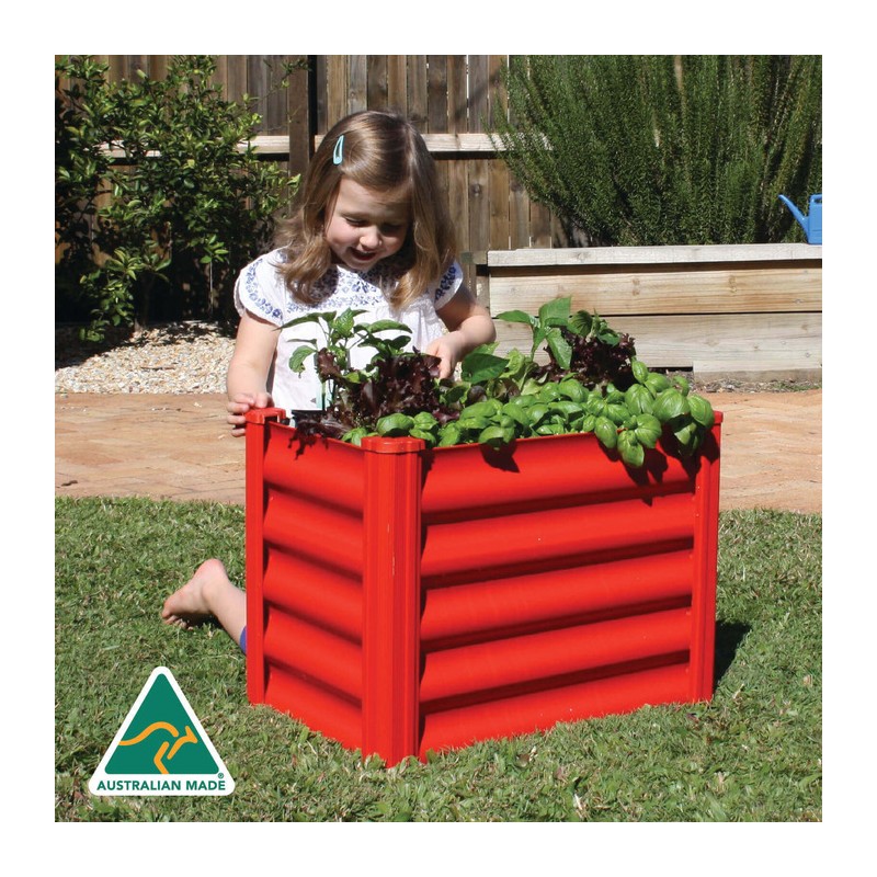 Absco The Organic Garden Co. Hakea 1.8x1x1.3 Metal Kids Garden Bed - Red (AB1312)