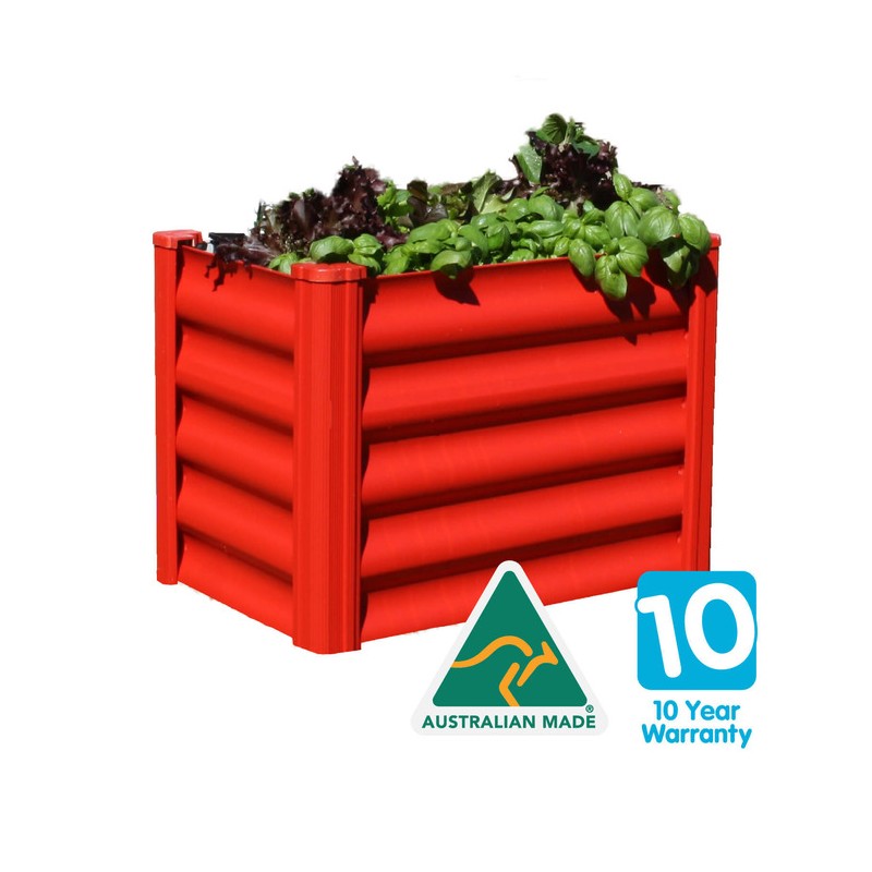 Absco The Organic Garden Co. Hakea 1.8x1x1.3 Metal Kids Garden Bed - Red (AB1312)