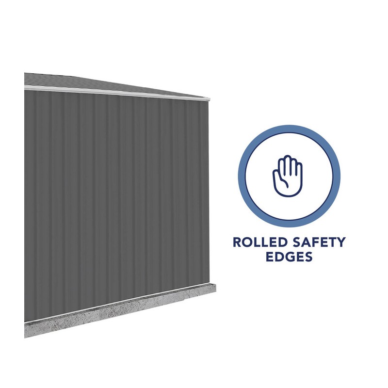 Absco Duarango  5x10 Metal Bike Shed - Woodland Gray (AB1141)