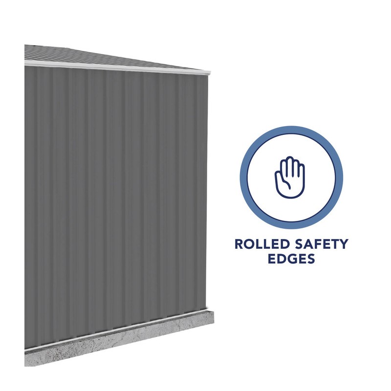 Absco Durango 5x7 Metal Bike Shed - Woodland Gray (AB1140)