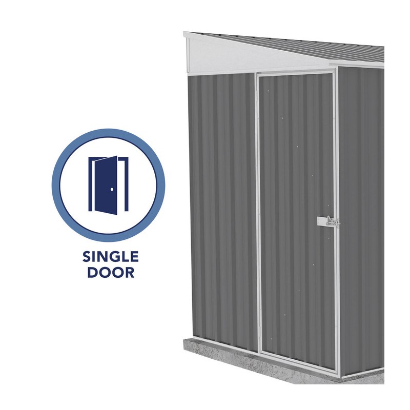 Absco Durango 5x7 Metal Bike Shed - Woodland Gray (AB1140)