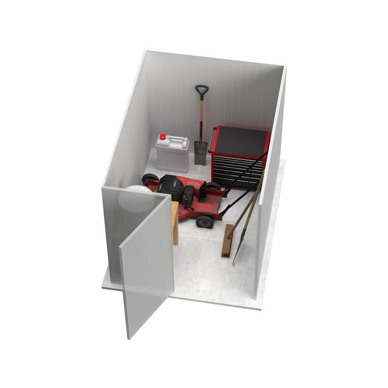 Absco Durango 5x7 Metal Bike Shed - Woodland Gray (AB1140)