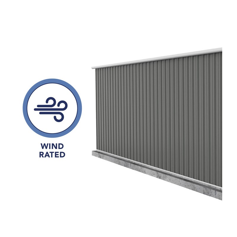 Absco Utility 10' x 19.5' Metal Storage Shed - Woodland Gray (AB1126)
