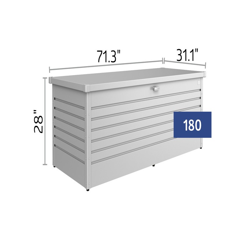 Biohort LeisureTime 210 Gallon Deck Box - Silver (BIO1004)