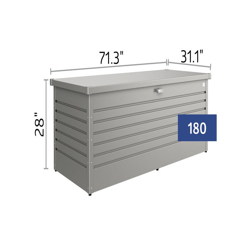 Biohort LeisureTime 210 Gallon Deck Box - Quartz Gray (BIO1006)