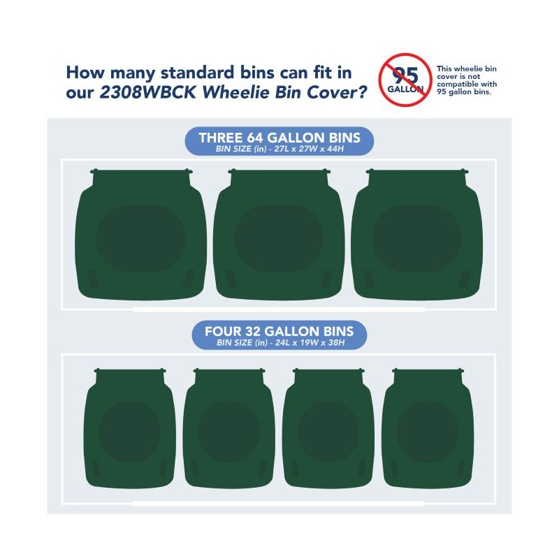 Absco Utility 7.5x2.5 Garbage Can Metal Storage Shed - Surfmist (AB1052