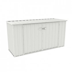Absco Utility 7.5x2.5 Garbage Can Metal Storage Shed - Surfmist (AB1052