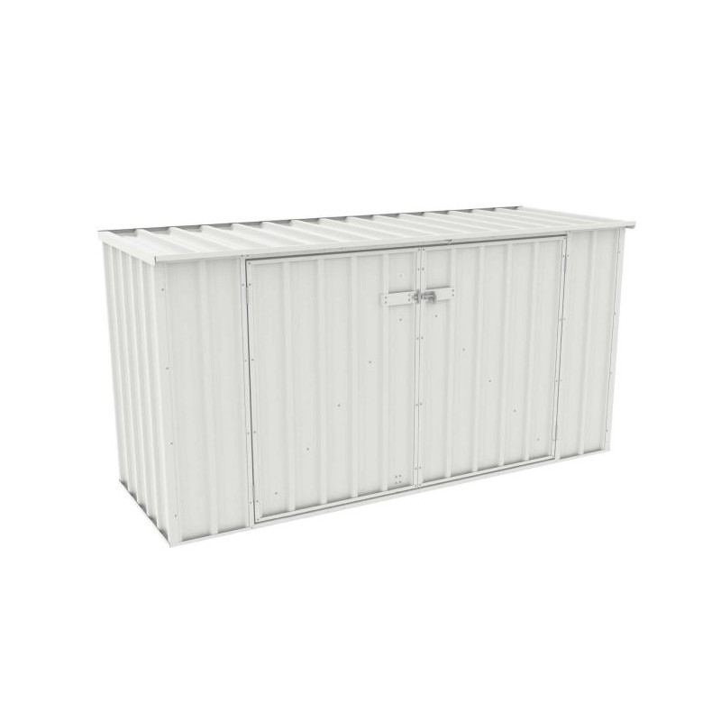 Absco Utility 7.5x2.5 Garbage Can Metal Storage Shed - Surfmist (AB1052