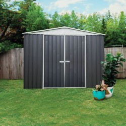 Absco Regent 10x12 Metal Garden Storage Shed - Woodland Gray (AB1120)