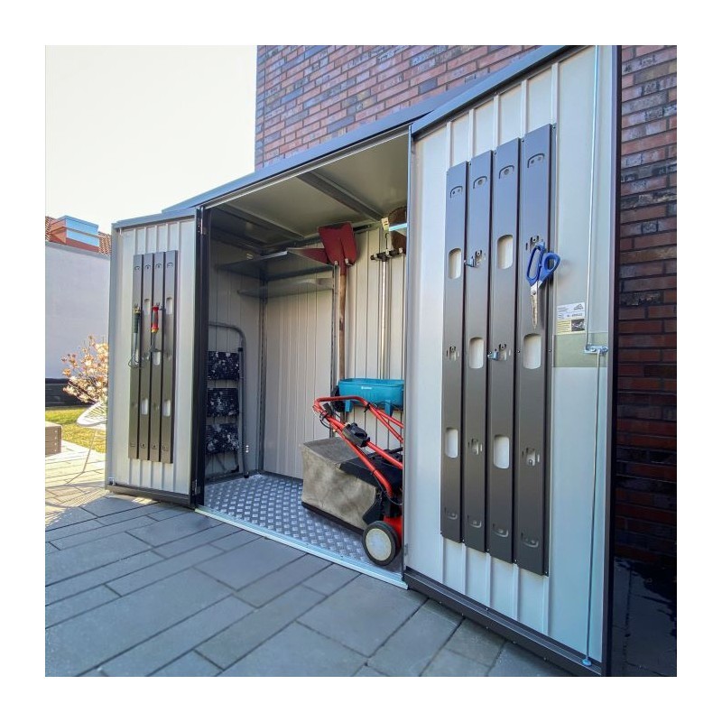 Biohort Equipment Locker 230 - 7.5' x 2.7' x 6' with Floor Kit - Dark Gray (BIO1106)