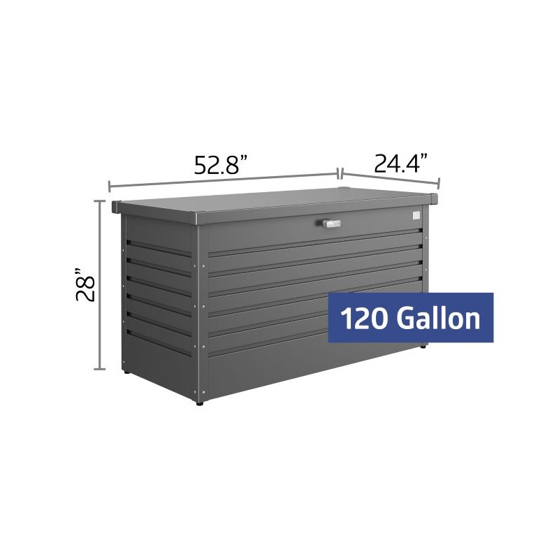 Biohort 120 Gallon Leisure Time Deck Box - Dark Gray  (BIO1001)