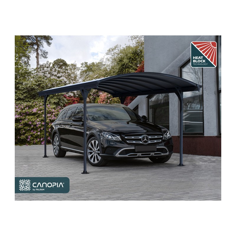 Palram - Canopia Vitoria 5000 16x9.5 Carport Kit - Gray / Gray (HG9130)