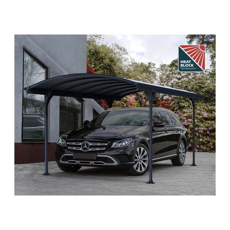 Palram - Canopia Vitoria 5000 16x9.5 Carport Kit - Gray / Gray (HG9130)