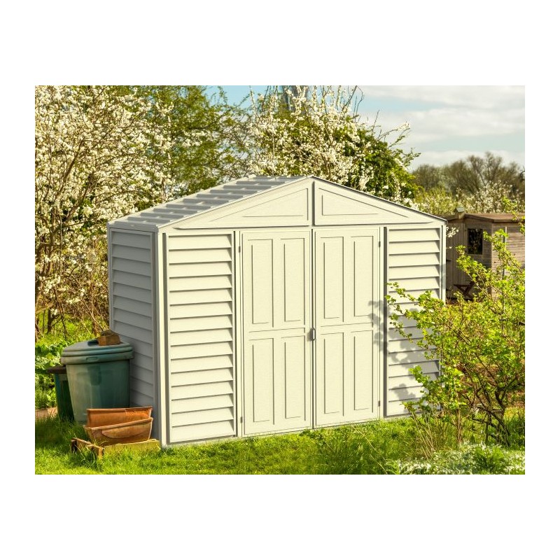 DuraMax 10x3 Woodbridge SidePro Vinyl Shed w/ Foundation Kit (98001)