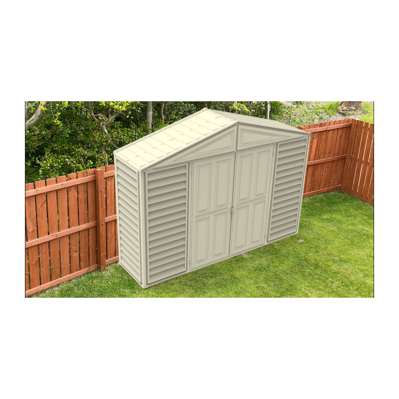 DuraMax 10x3 Woodbridge SidePro Vinyl Shed w/ Foundation Kit (98001)