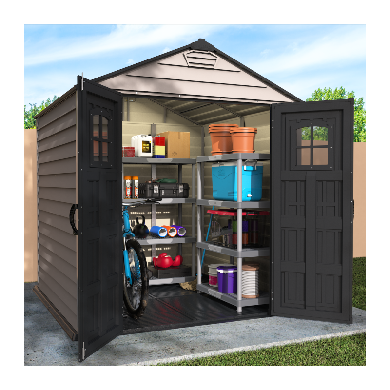 DuraMax StoreMax Plus 7x7 Vinyl Shed Kit w/ Molded Floor (30325)