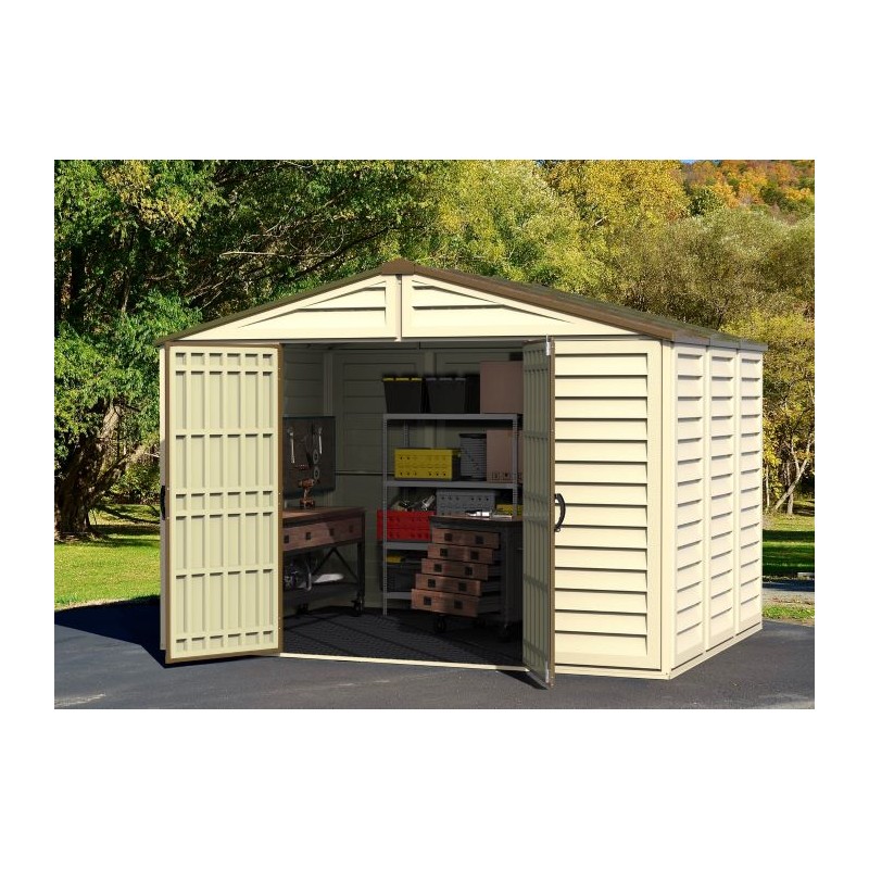 DuraMax 10x8 Woodbridge Plus Vinyl Shed Kit w/ Foundation (40214)