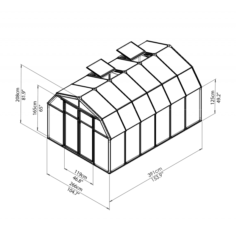 Rion 8x12 Hobby Gardener 2 Twin Wall Greenhouse Kit (HG7112)