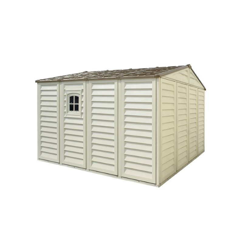 DuraMax 10x10 Woodbridge Plus Vinyl Shed Kit w/ Foundation (40224)