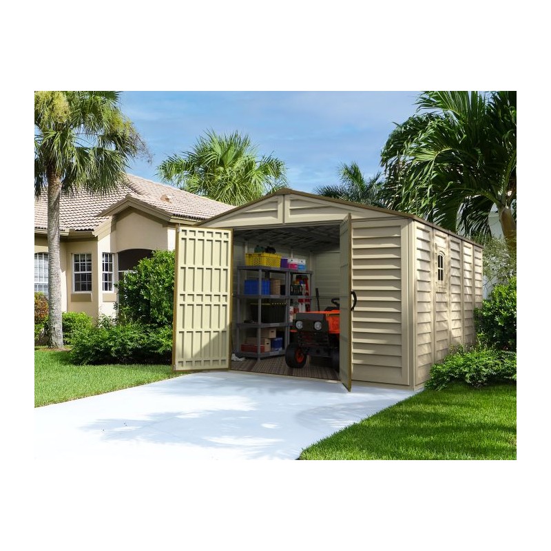 DuraMax 10x13 Woodbridge Plus Vinyl Shed Kit w/ Foundation (40234)