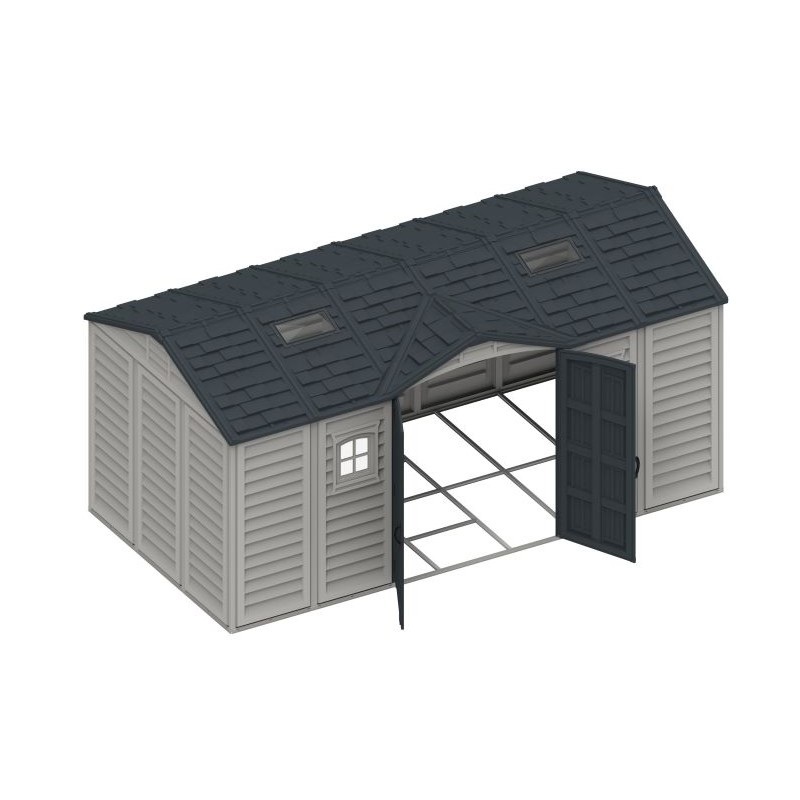 Duramax Apex Pro 10x8 Vinyl Storage Shed Kit w/ Double Doors (40116)