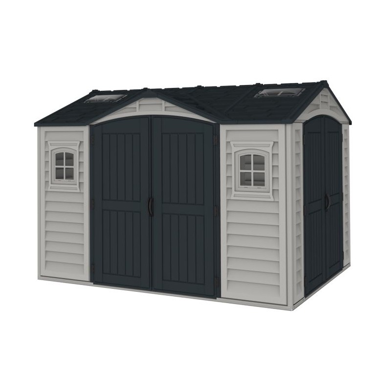 Duramax Apex Pro 10x8 Vinyl Storage Shed Kit w/ Double Doors (40116)