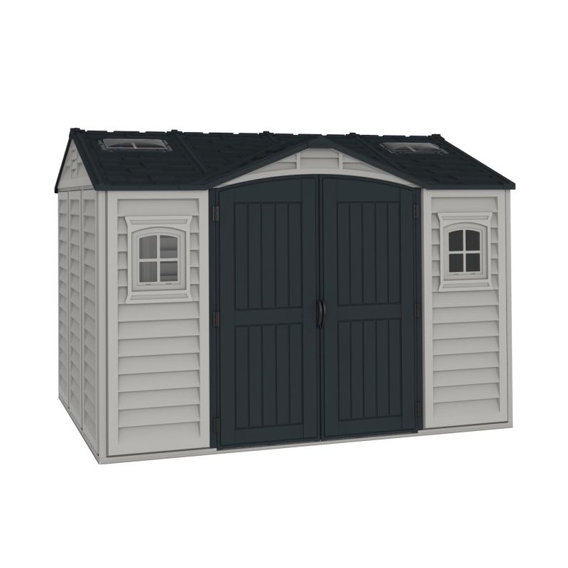Duramax Apex Pro 10x8 Vinyl Storage Shed Kit w/ Double Doors (40116)