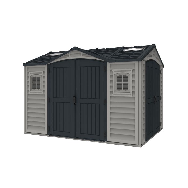 Duramax Apex Pro 10x8 Vinyl Storage Shed Kit w/ Double Doors (40116)