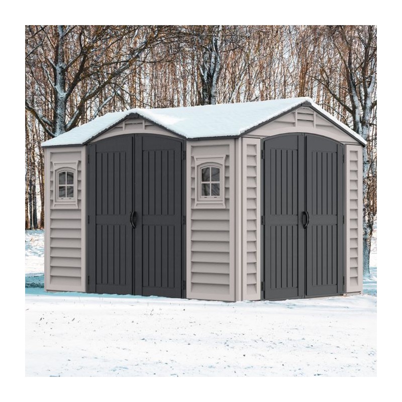 Duramax Apex Pro 10x8 Vinyl Storage Shed Kit w/ Double Doors (40116)