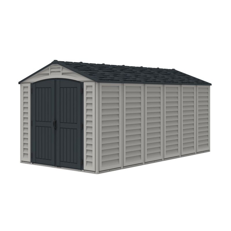 Duramax Apex Pro 15x8 Vinyl Storage Shed Kit w/ Double Doors (40216)