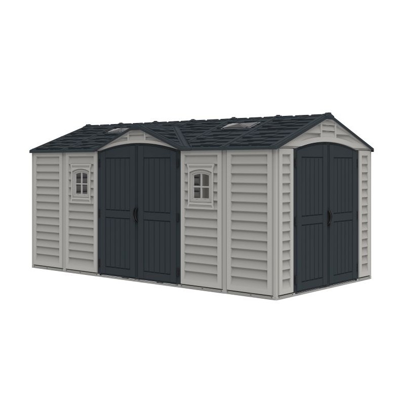 Duramax Apex Pro 15x8 Vinyl Storage Shed Kit w/ Double Doors (40216)