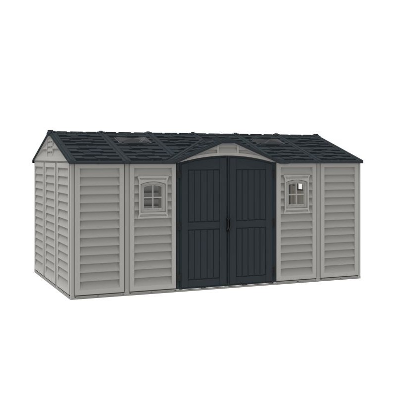 Duramax Apex Pro 15x8 Vinyl Storage Shed Kit w/ Double Doors (40216)