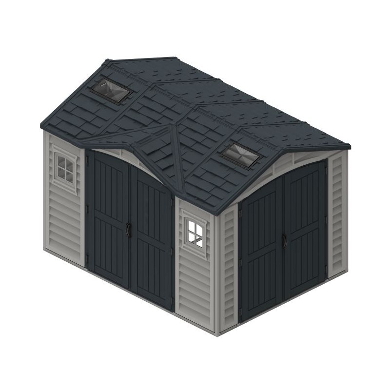 Duramax Apex Pro 15x8 Vinyl Storage Shed Kit w/ Double Doors (40216)