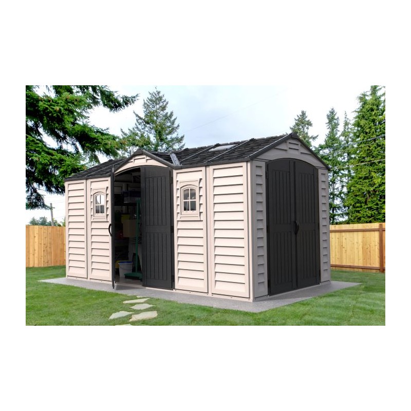 Duramax Apex Pro 15x8 Vinyl Storage Shed Kit w/ Double Doors (40216)