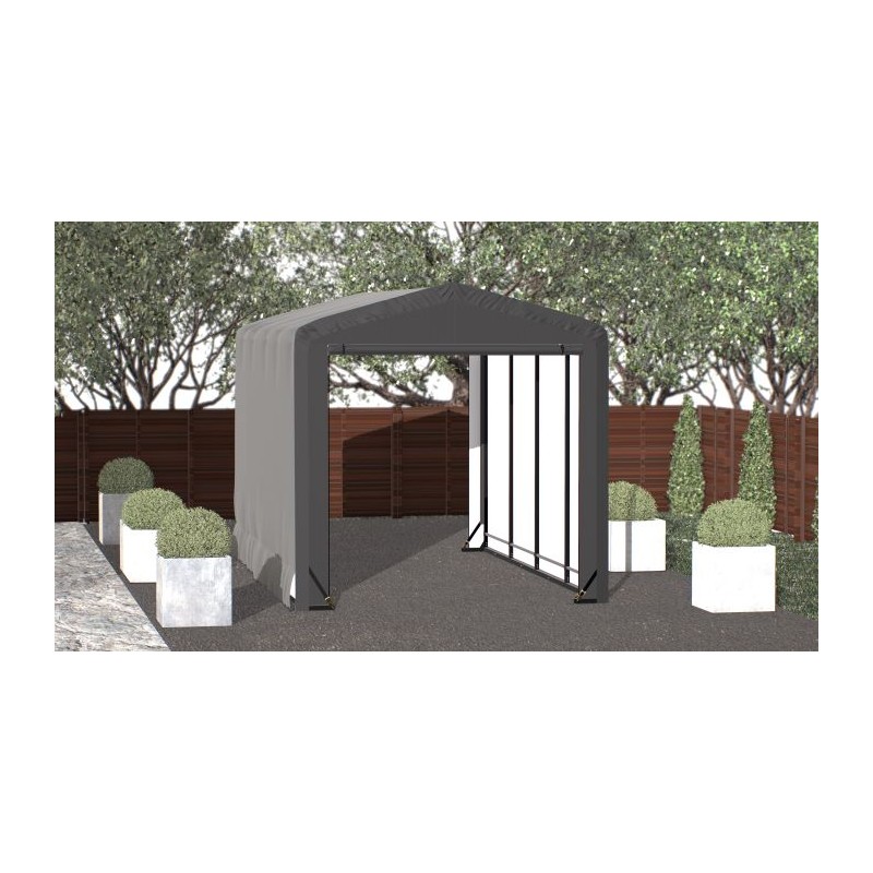 Sheltertube 10x23x8 STD Garage Shed - Gray (SQAACC0103C01002308)