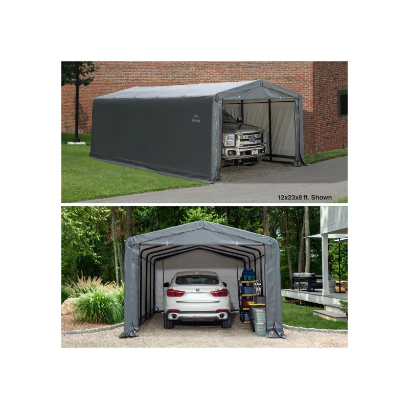 ShelterLogic 10x27x8 ShelterTube Garage Kit - Gray (SQAACC0103C01002708)