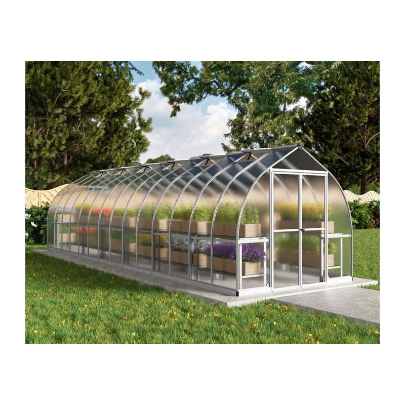 Palram - Canopia Bella 8' x 28' Greenhouse Kit - Silver (HG5428)