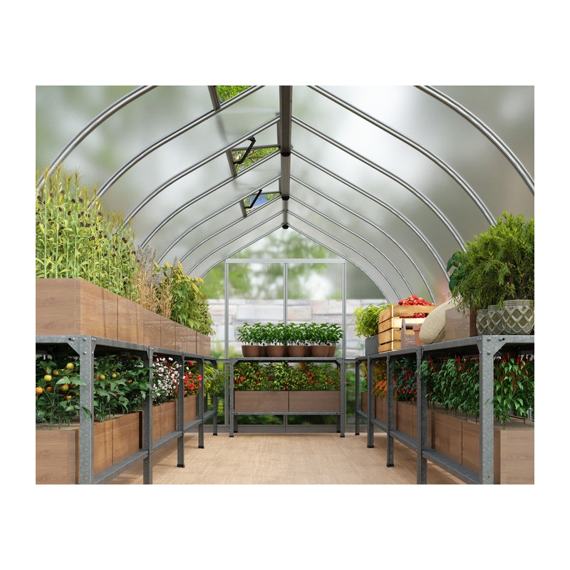 Palram - Canopia Bella 8' x 28' Greenhouse Kit - Silver (HG5428)