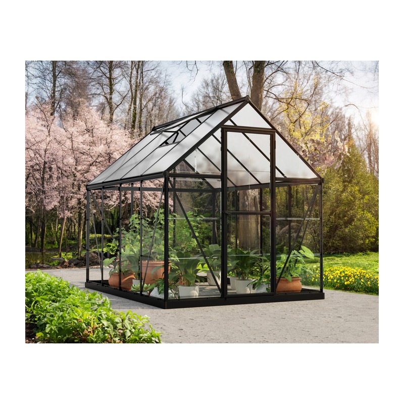 Palram - Canopia Hybrid 6' x 8' Greenhouse Kit - Black (HG5508K)