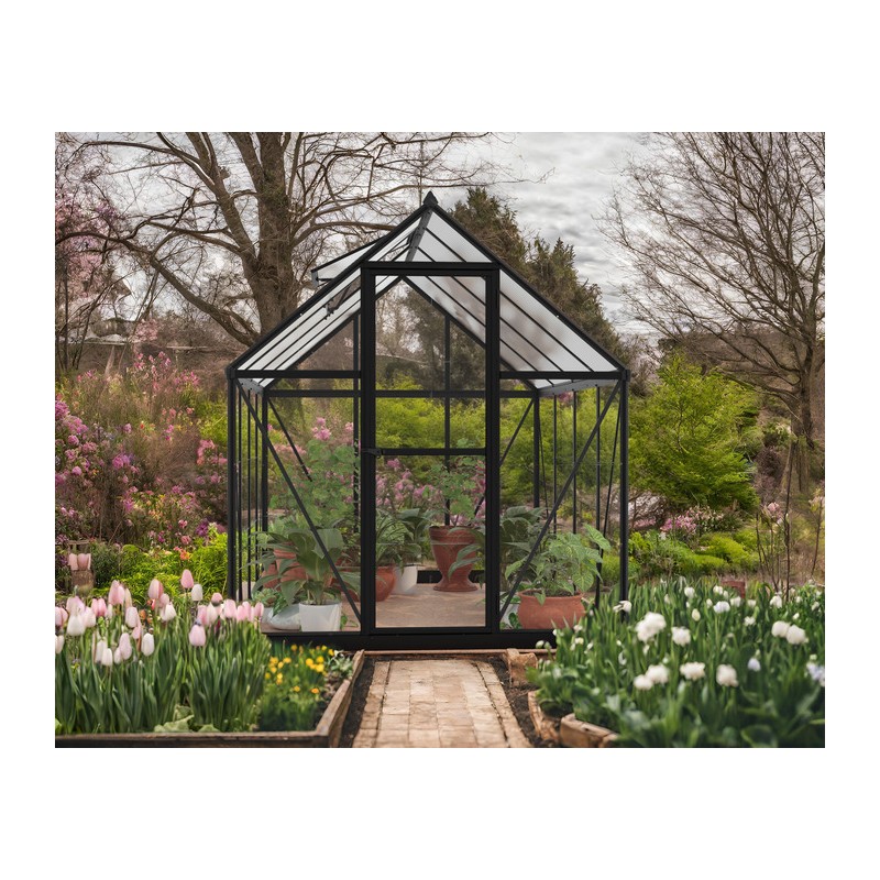 Palram - Canopia Hybrid 6' x 8' Greenhouse Kit - Black (HG5508K)