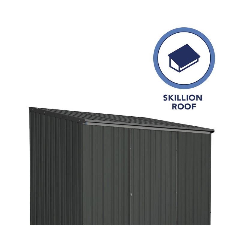 Absco 7' x 5' EZI Slider Metal Storage Shed kit - Monument (AB1041)