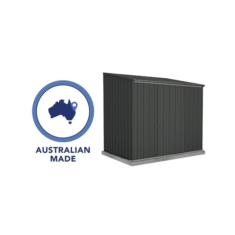 Absco 7' x 5' EZI Slider Metal Storage Shed kit - Monument (AB1041)