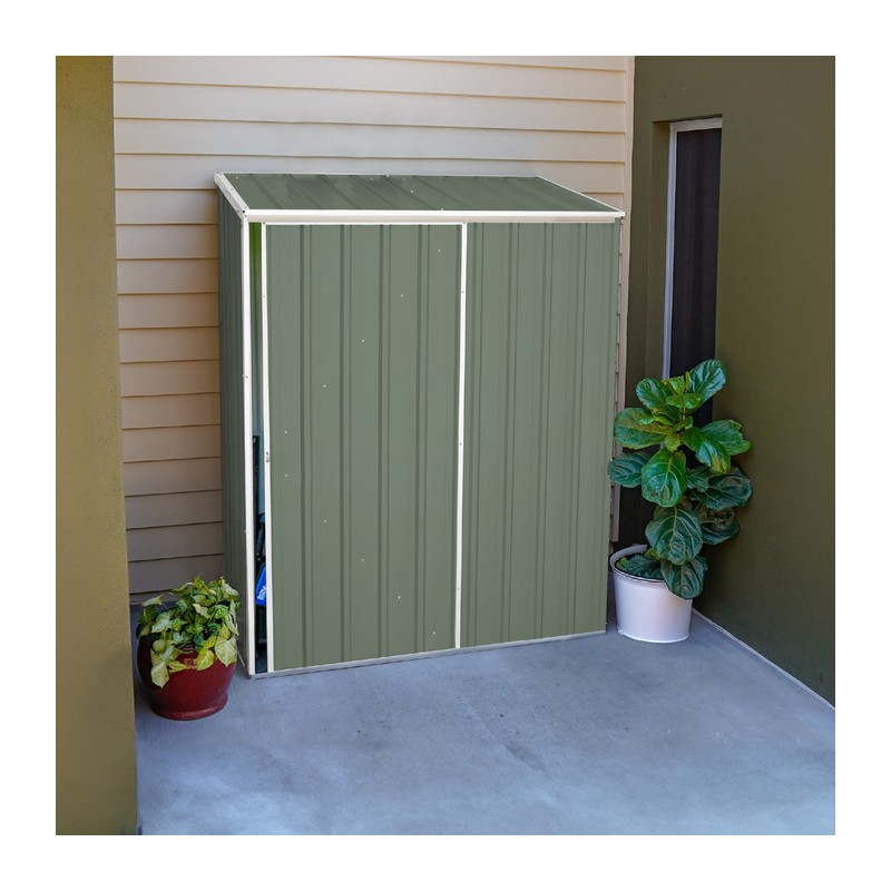 Absco 5' x 3' EZI Slider Metal Storage Shed - Pale Eucalypt (AB1045)