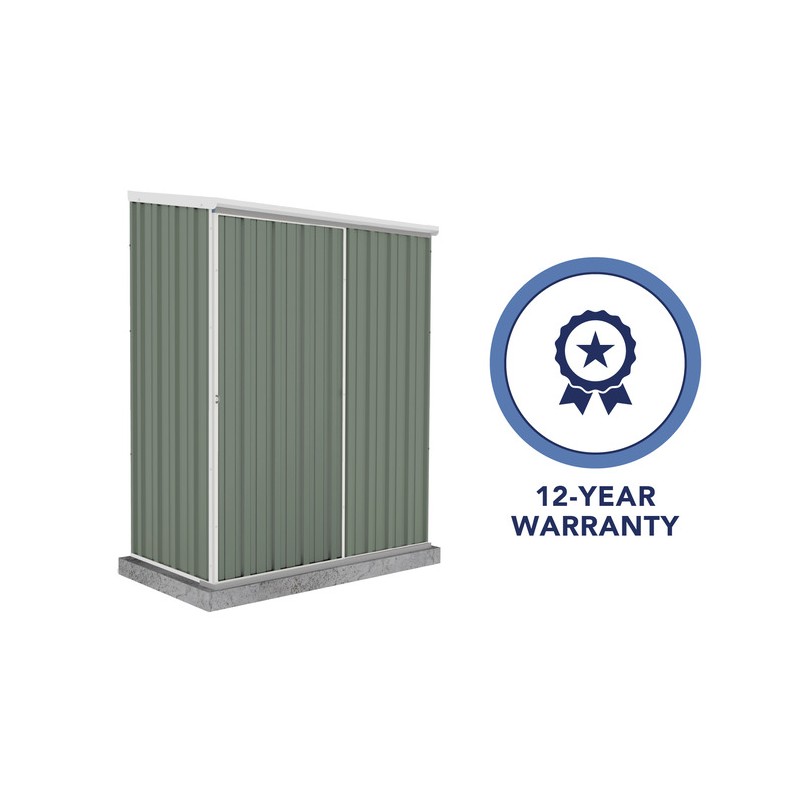 Absco 5' x 3' EZI Slider Metal Storage Shed - Pale Eucalypt (AB1045)