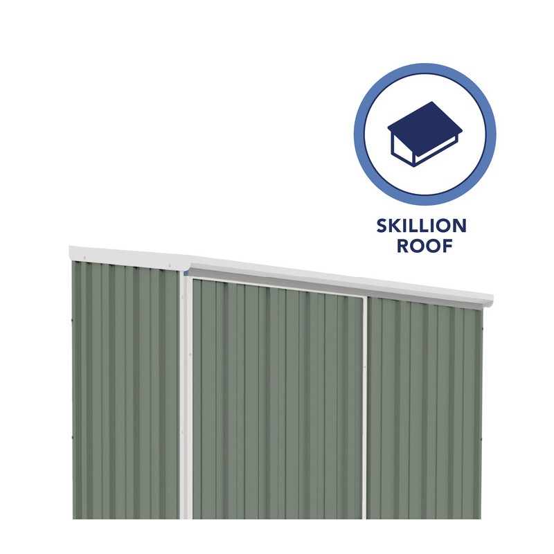 Absco 5' x 3' EZI Slider Metal Storage Shed - Pale Eucalypt (AB1045)