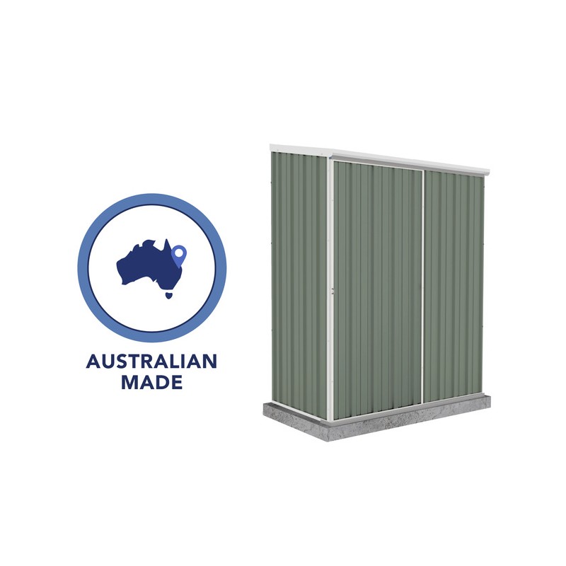 Absco 5' x 3' EZI Slider Metal Storage Shed - Pale Eucalypt (AB1045)